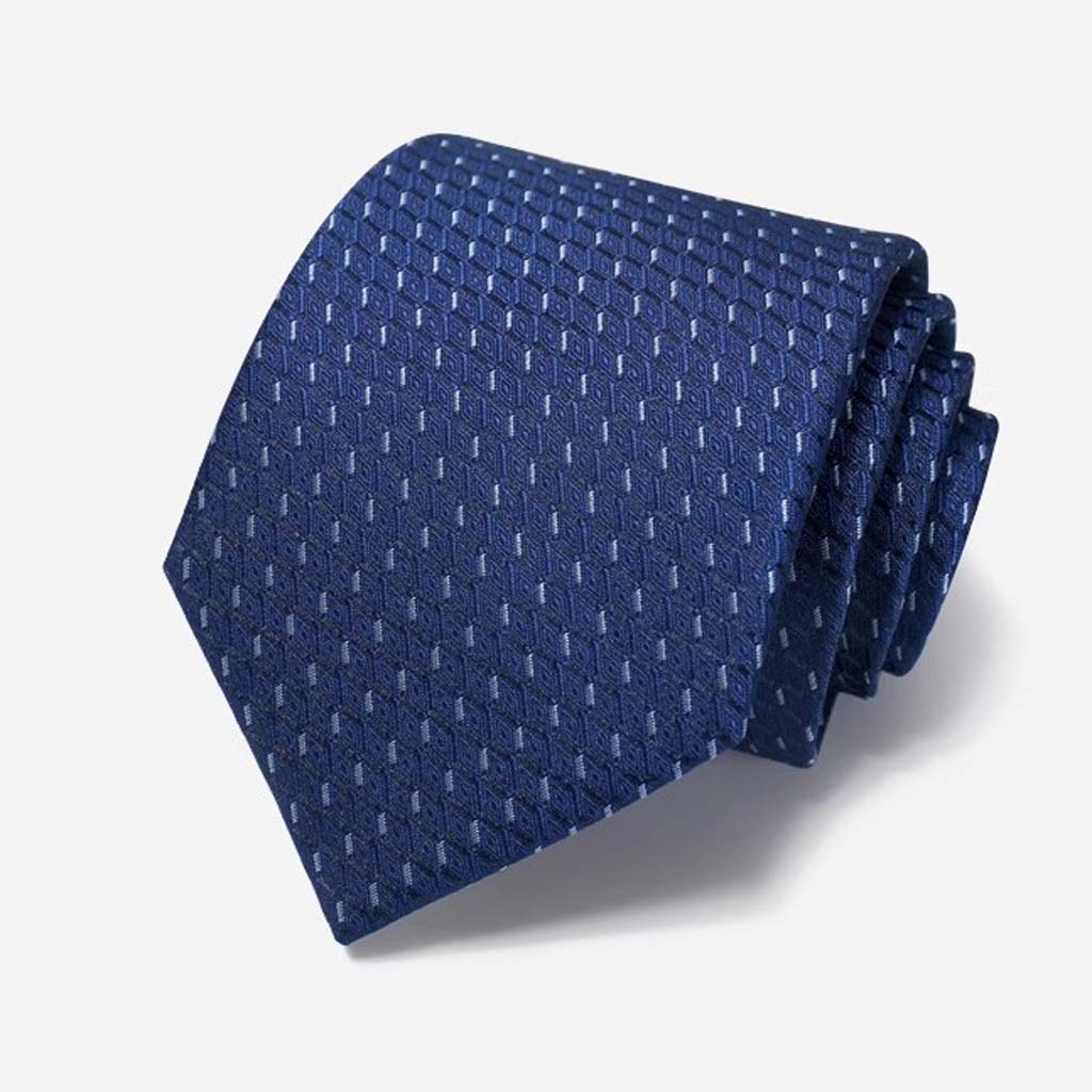 Silk woven standard size Blue necktie