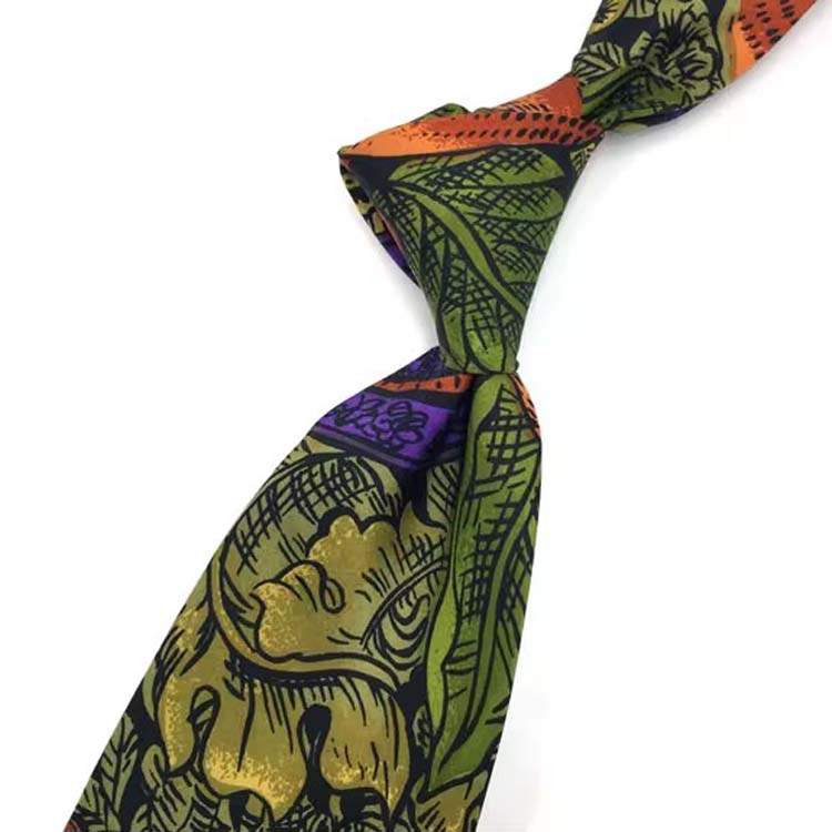 Atrovirens Flower Digital Printed Necktie