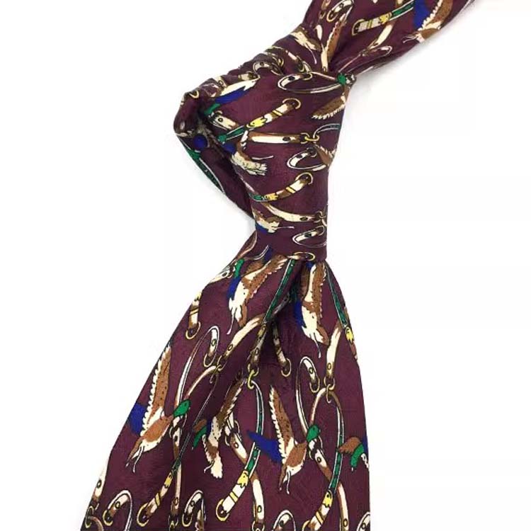 Deepwine Silk Printed Tie