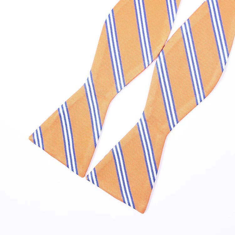 Silk Woven Striped Self-tied Bowtie