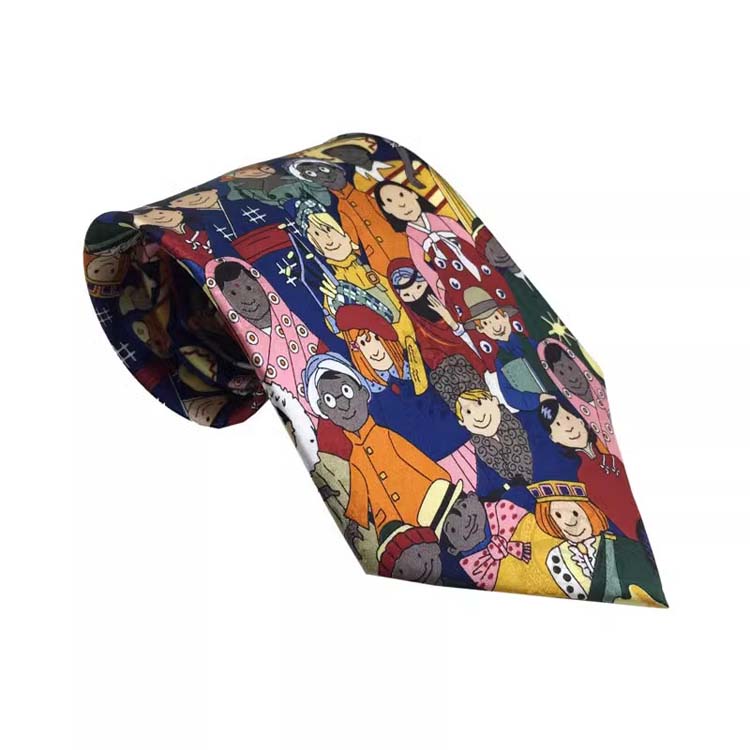 We Are Family Silk Printed Necktie 01