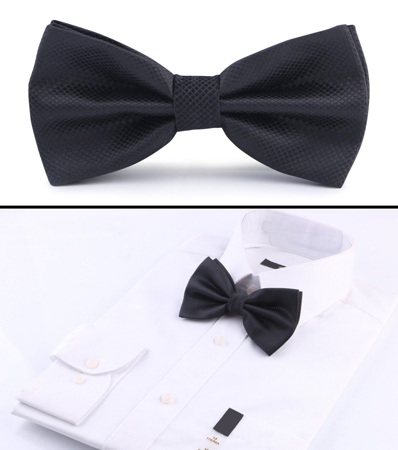 Black Woven Bowtie